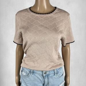Adrianna papell cream knit top